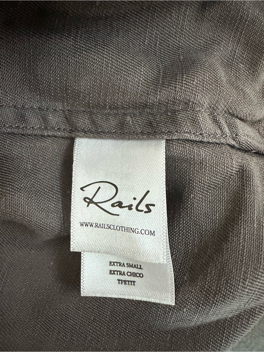 Rails Collins Linen Blend Utility Jacket Slate Gray XS Lightweight - Picture 12 of 14